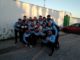 Jugadores del Coria celebrando su primera clasificación para la fase de ascenso