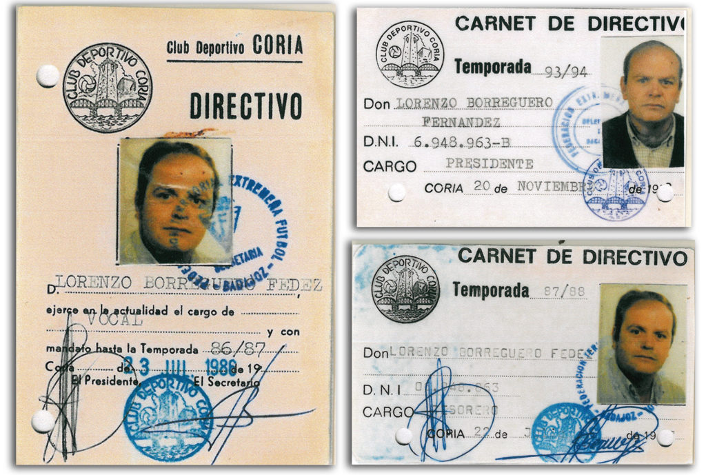 Carnets de directivo primeras temporadas de Lorenzo Borreguero.